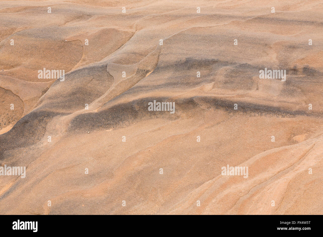 Page, AZ, USA. Detailansicht der Textur von Desert Rock Formationen. Stockfoto