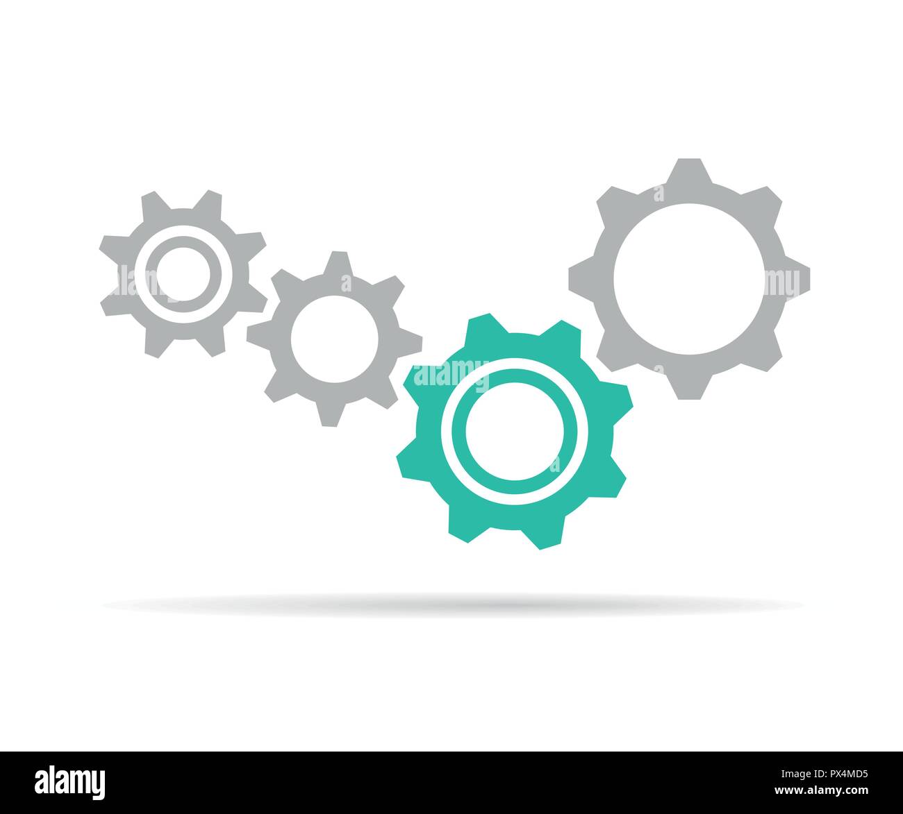 Zahnradsymbol engineering Symbol für Ihre Website Vektor-illustration EPS 10. Stock Vektor