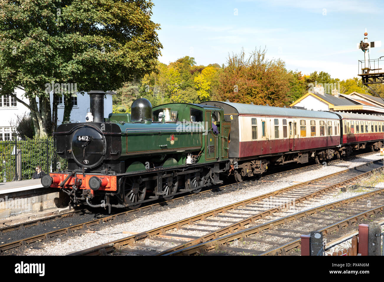 South Devon Railway Line (Museumsbahn). Stockfoto