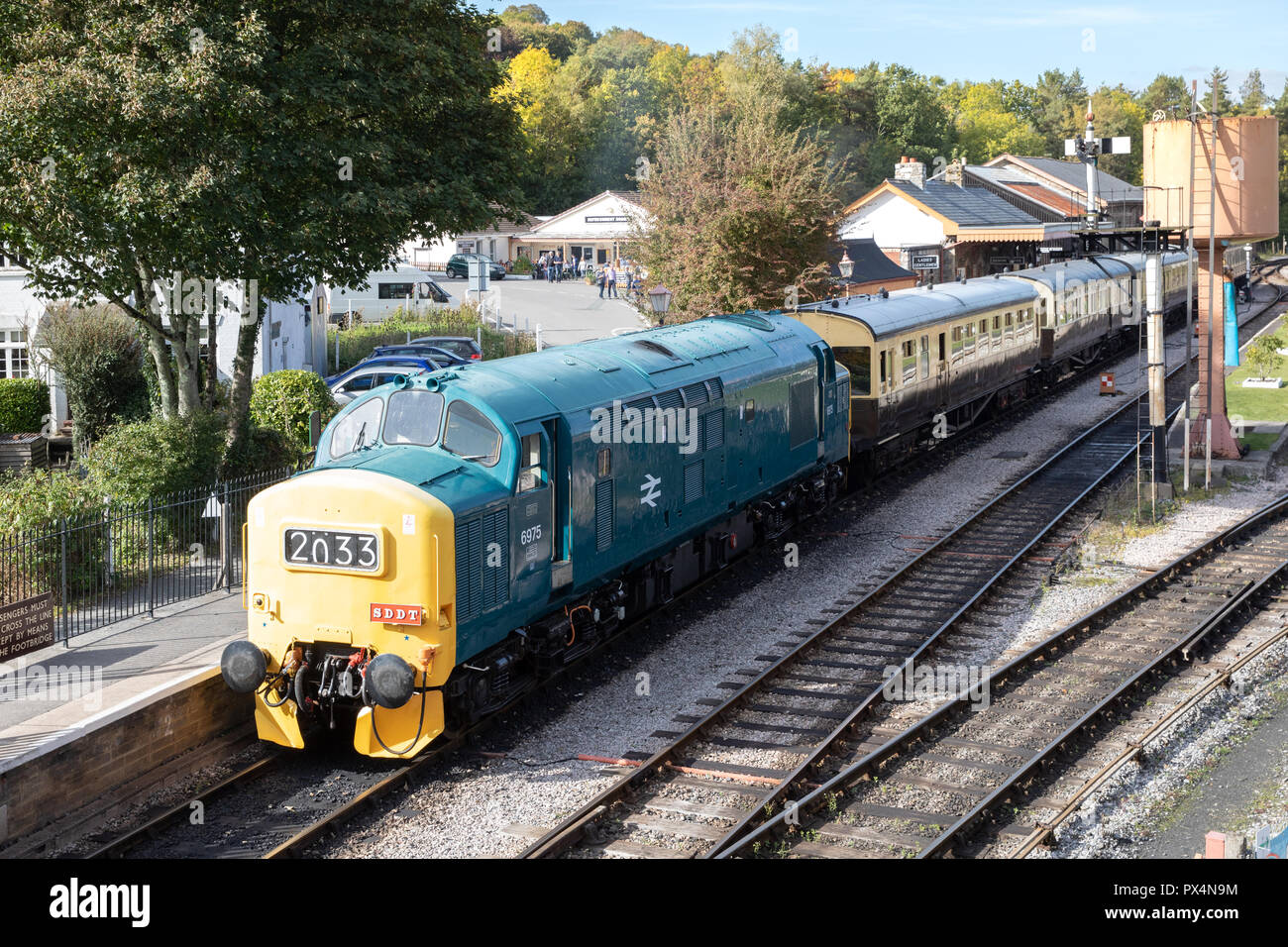 South Devon Railway Line (Museumsbahn). Stockfoto