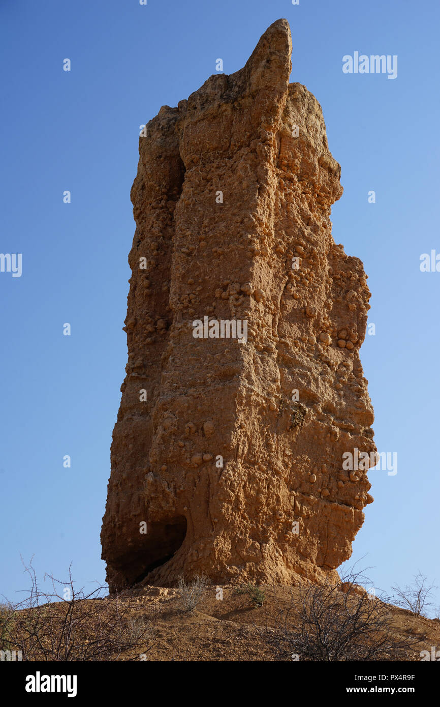 Fingerklippe, Ugab Tal, Ugab Terrassen, Republik Namibia, Afrika Stockfoto