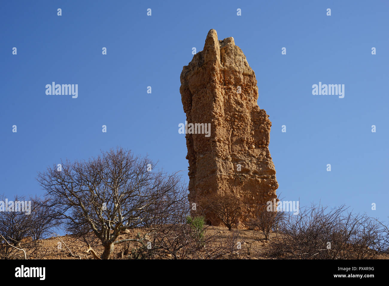 Fingerklippe, Ugab Tal, Ugab Terrassen, Republik Namibia, Afrika Stockfoto