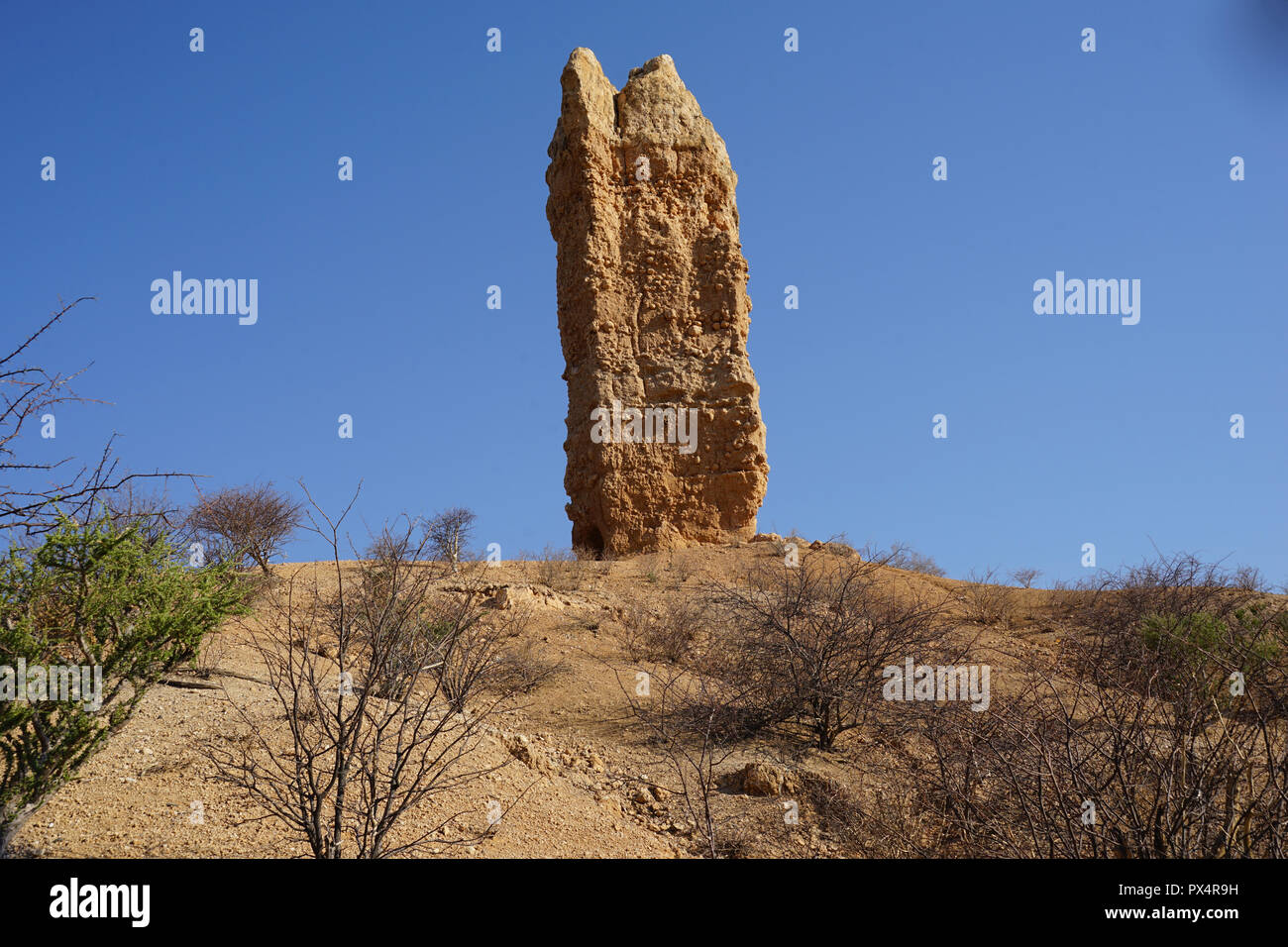 Fingerklippe, Ugab Tal, Ugab Terrassen, Republik Namibia, Afrika Stockfoto