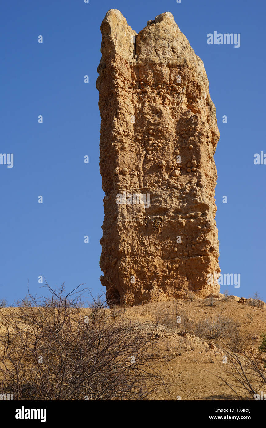 Fingerklippe, Ugab Tal, Ugab Terrassen, Republik Namibia, Afrika Stockfoto