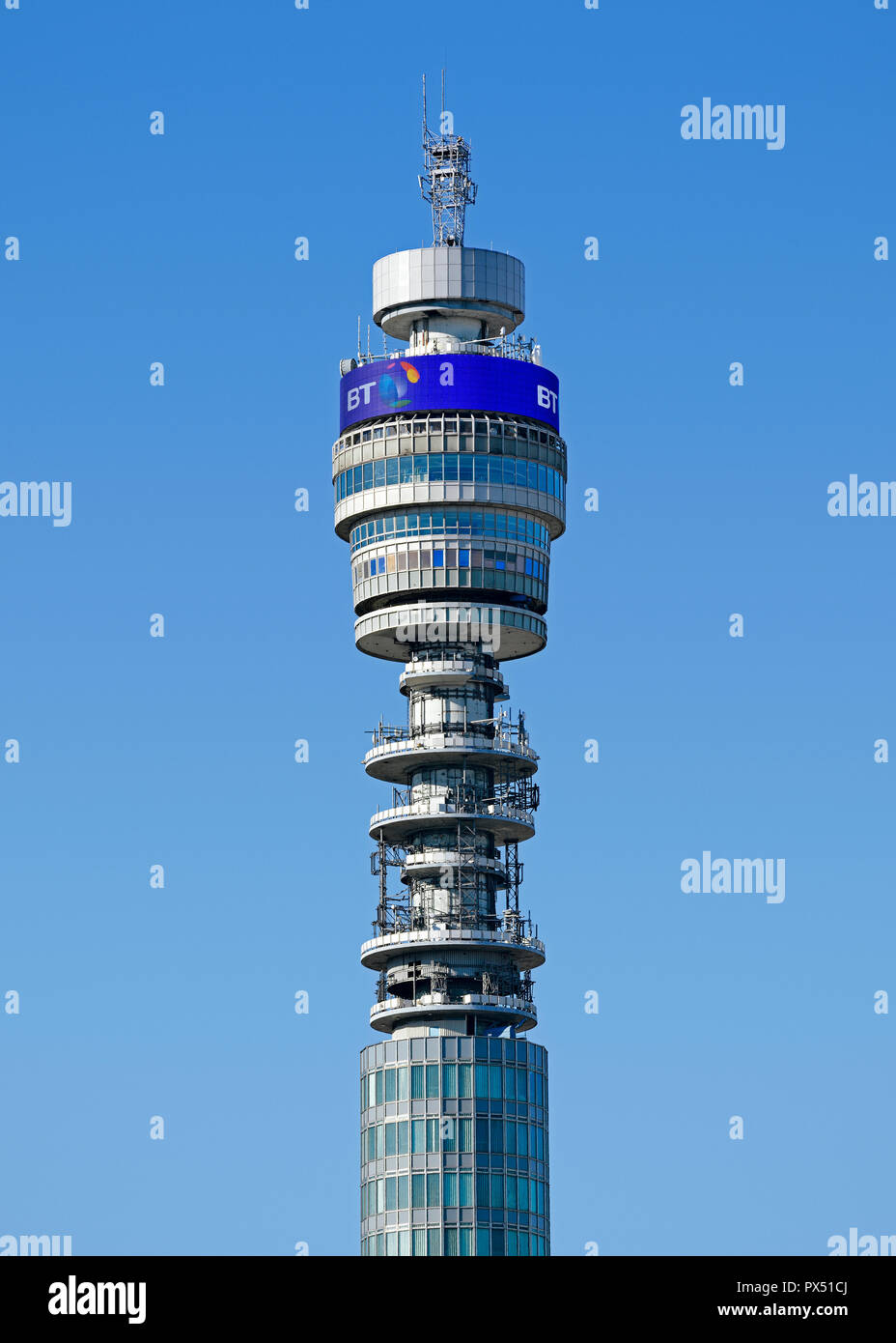BT Tower, London, Vereinigtes Königreich Stockfoto
