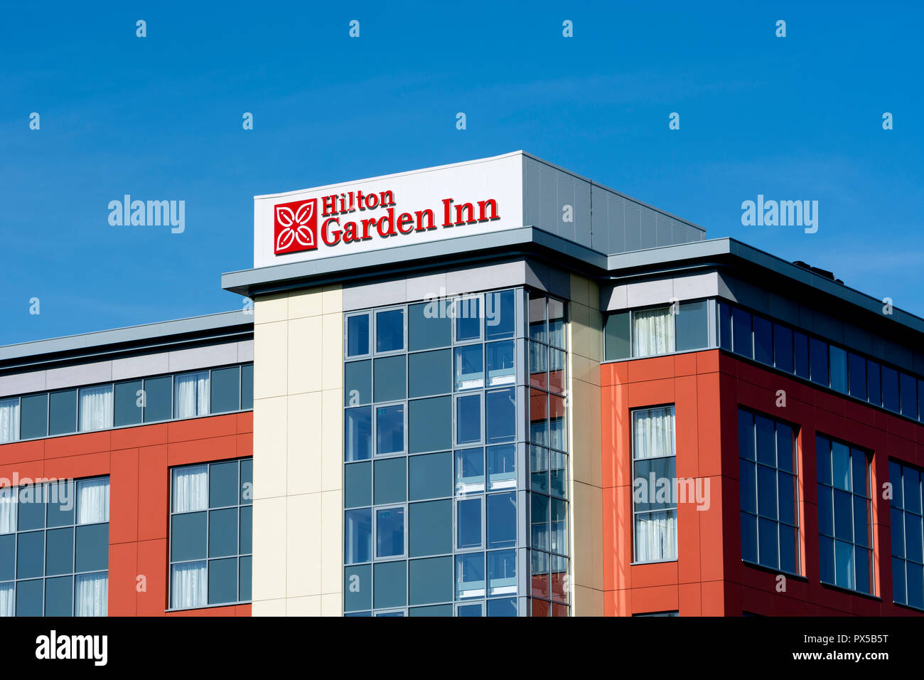 Hilton Garden Inn Hotel, Flughafen Birmingham, Großbritannien Stockfoto