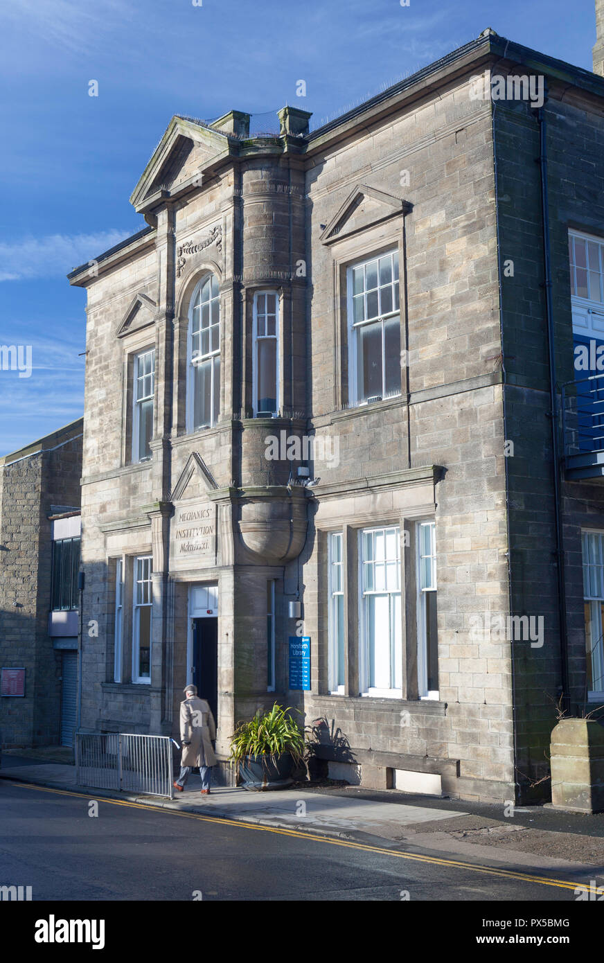Horsforth Bibliothek, früher der Mechanik Institut Stockfoto