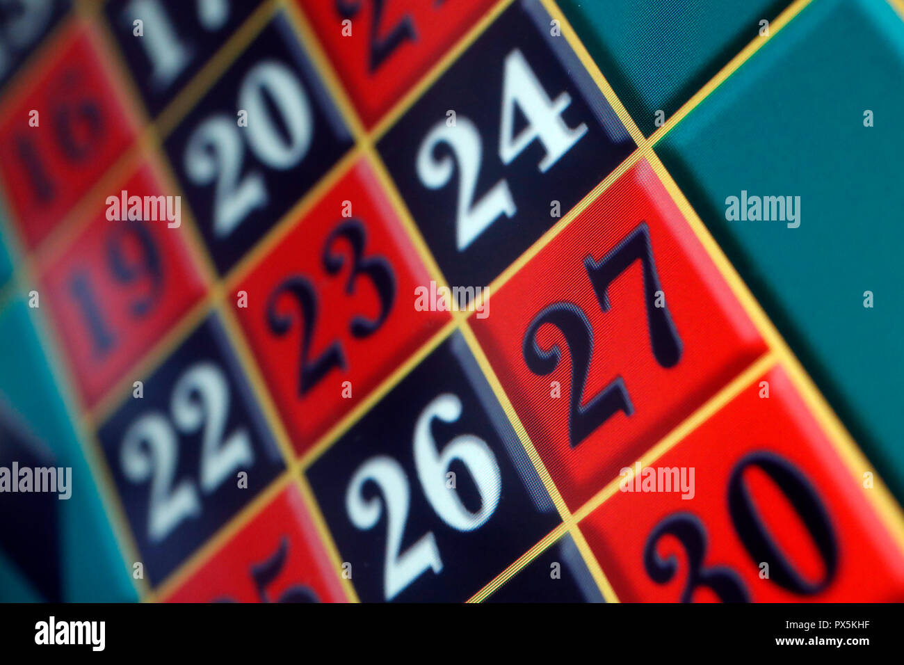 Roulette Rad in einem Casino. Frankreich. Stockfoto