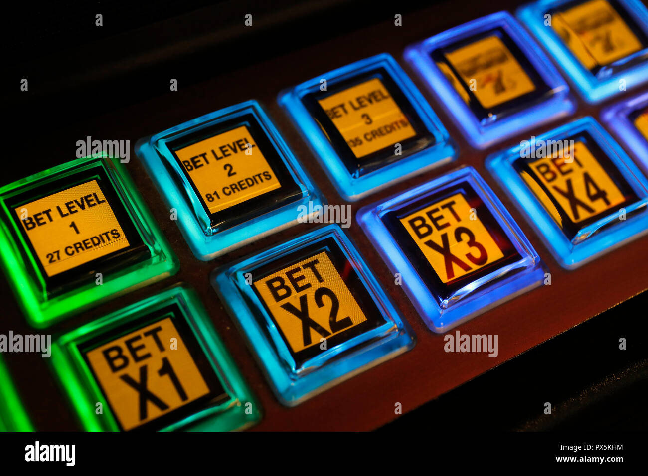 Slot Maschine in einem Casino. Frankreich. Stockfoto