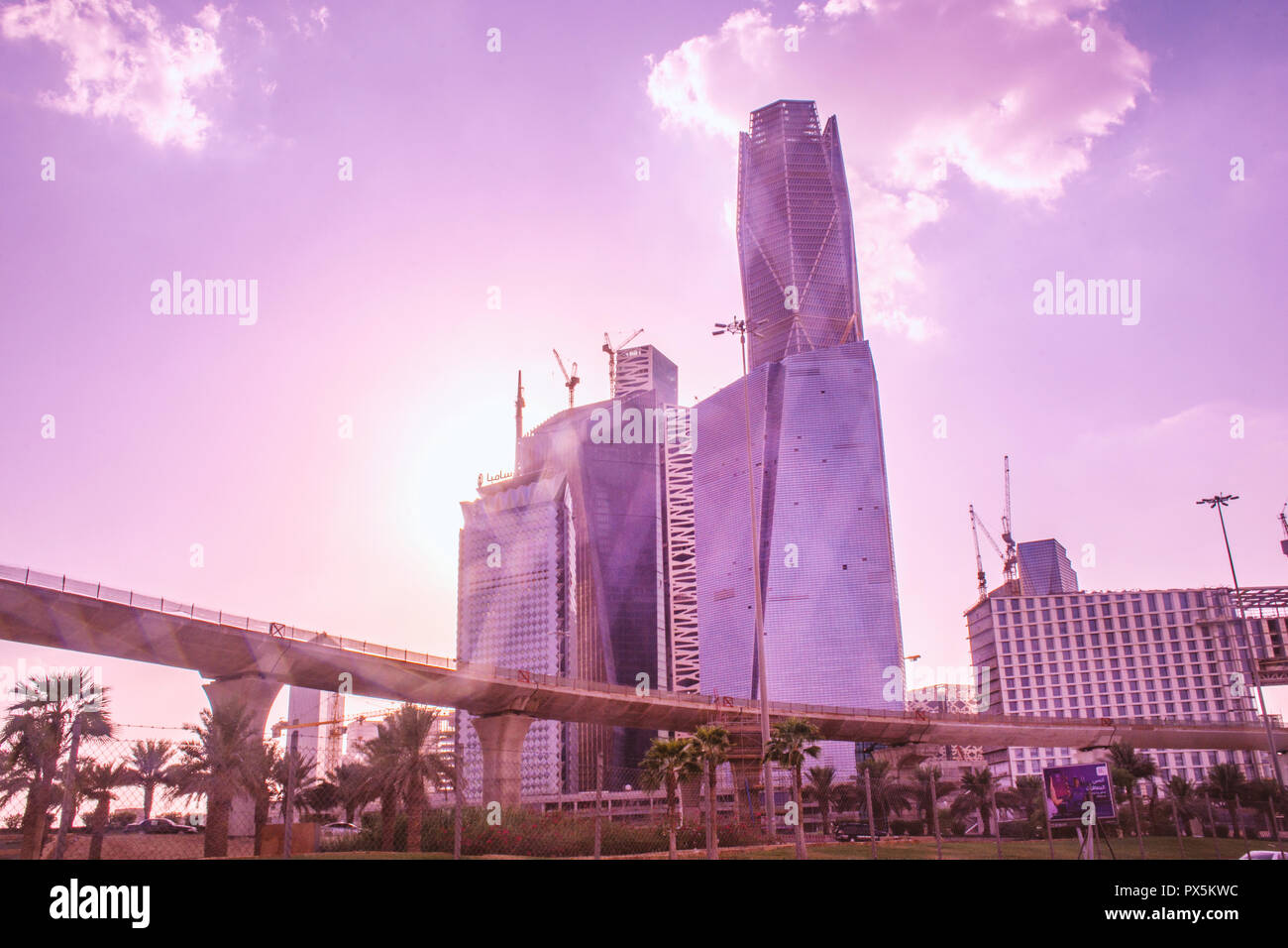 Riyadh, Saudi-Arabien, KSA - Oktober 13, 2018 Neue Gebäude im neuen King Abdullah Financial District, Riad gebaut wird, Stockfoto