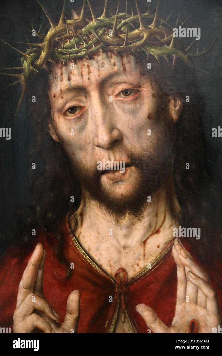 Museum der Schönen Künste, Lyon, Frankreich. Aelbrecht Kämpfe, Christus trug eine Dornenkrone. Stockfoto