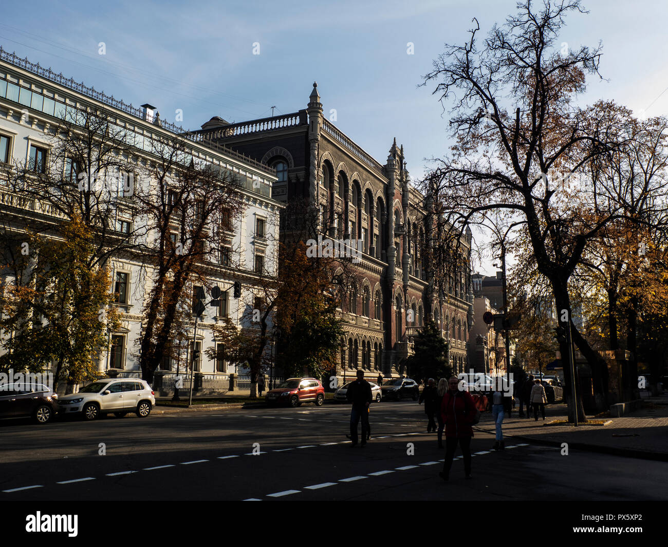 Nationalbank der Ukraine ist die Zentralbank der Ukraine. Sitz Gebäude, zwischen 1902 und 1934 gebaut. Stockfoto