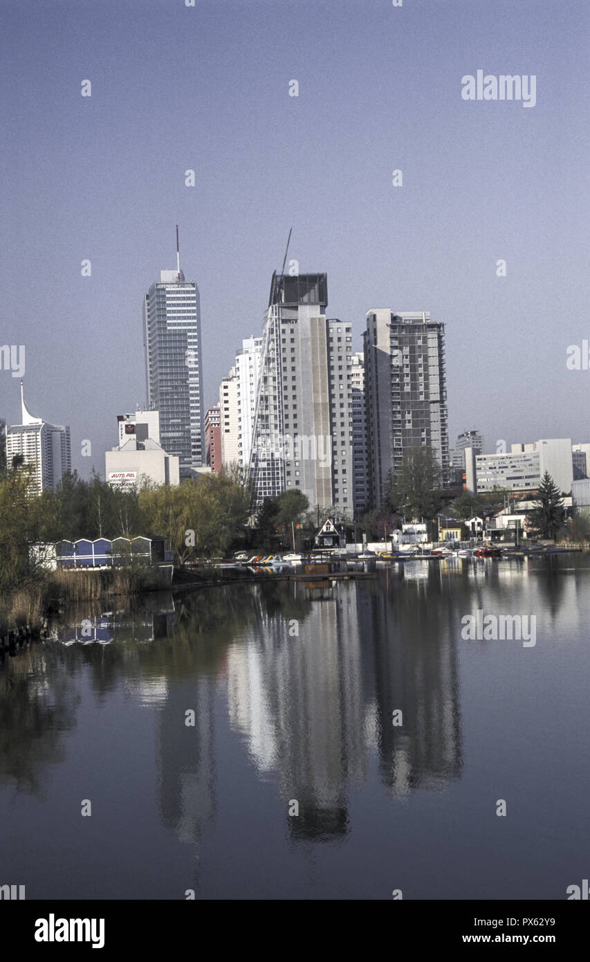 Donau Stadt, Alte Donau, Österreich, Wien, 22. Bezirk, Donaucity Stockfoto