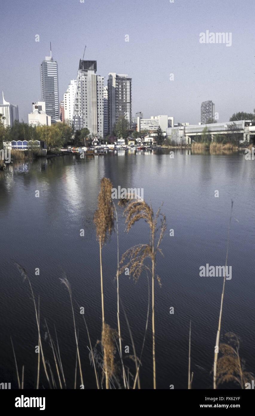 Donau Stadt, Alte Donau, Österreich, Wien, 22. Bezirk, Donaucity Stockfoto