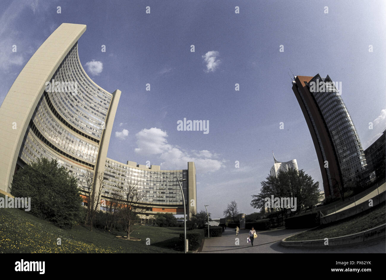 Uno-City Wien, Österreich, Wien, 22. Bezirk, UNO-City Stockfoto