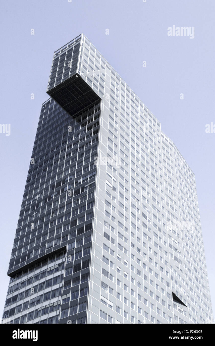 Modernes Gebäude in der Wagramerstrasse, Österreich, Wien, 22. Bezirk, Donaucity Stockfoto