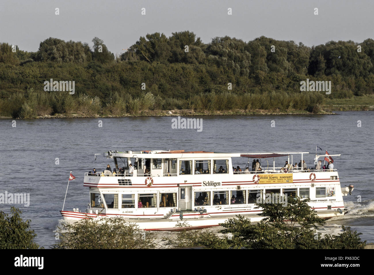 Tour Schiff, Österreich, Wien, 22. Bezirk, Donaucity Stockfoto