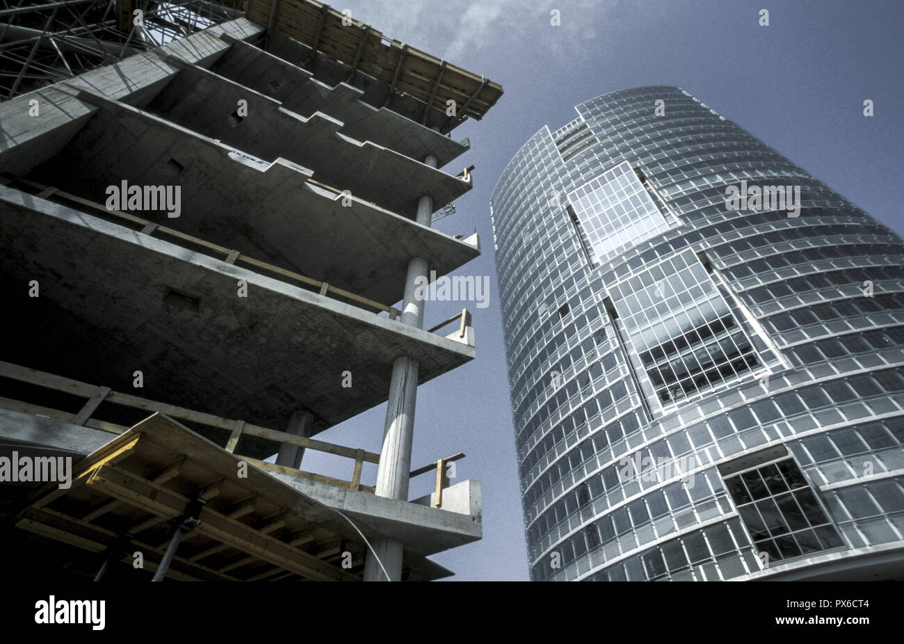 Gebäude Andromeda Tower Wien, Österreich, Wien, 22. Bezirk, Donaucity Stockfoto