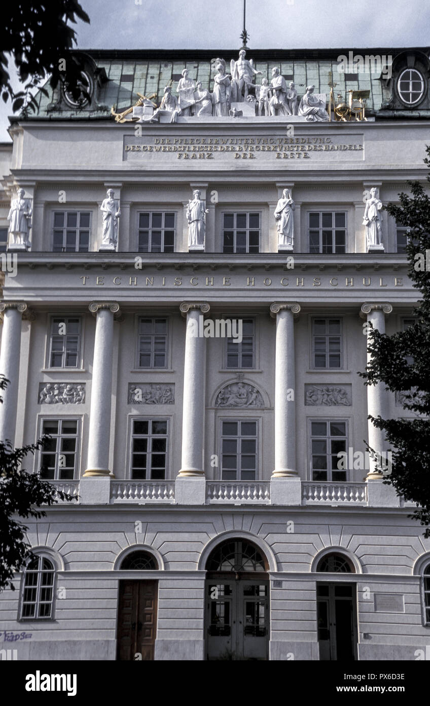 Technische Universität Wien, Österreich, Wien, 4. Bezirk, Universität Stockfoto