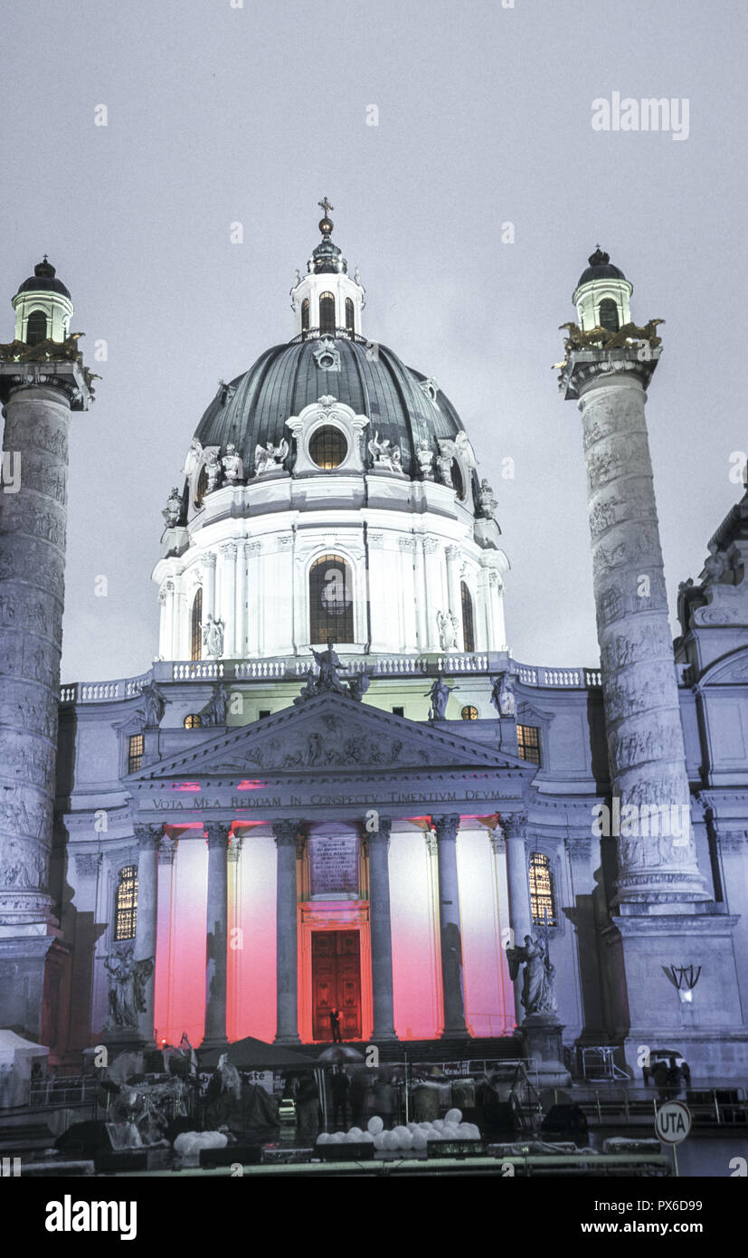 Karlskirche, Österreich, Wien, 4. Bezirk, Karl s Kirche Stockfoto