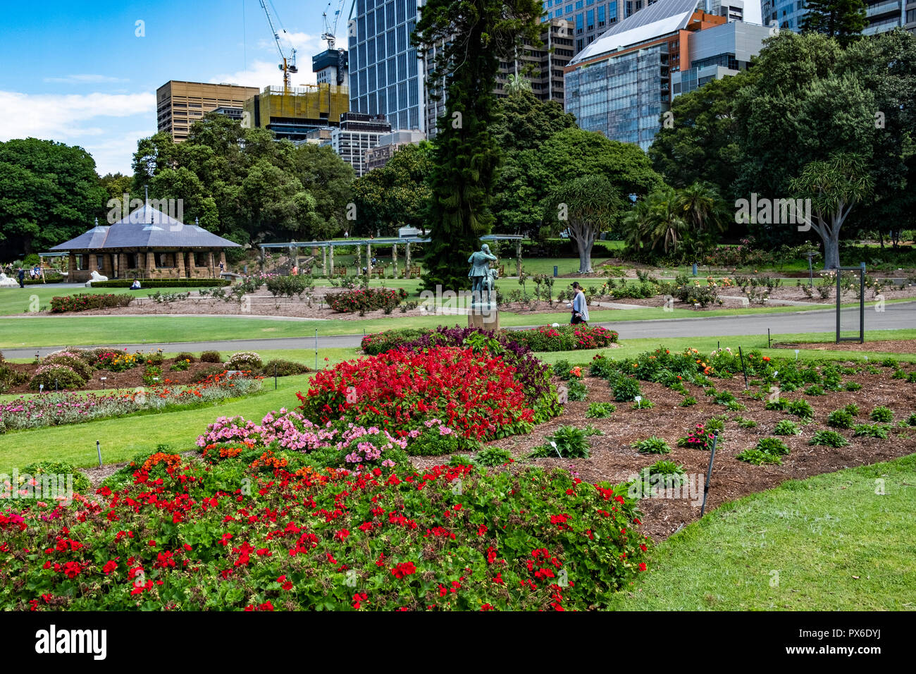 Der Royal Botanic Garden in die Innenstadt von Sydney, New South Wales, Australien Stockfoto