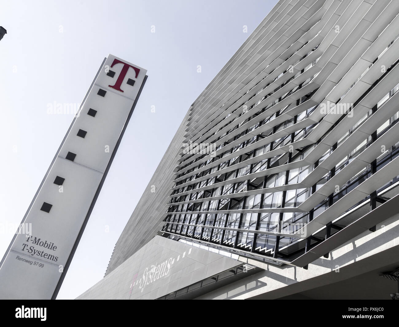 Wien, T-Mobile, T-Center St. Marx, Architektur Consult ZT (Domenig, Eisenköck, Peyker), Österreich, 3. Bezirk, St. Marx Stockfoto