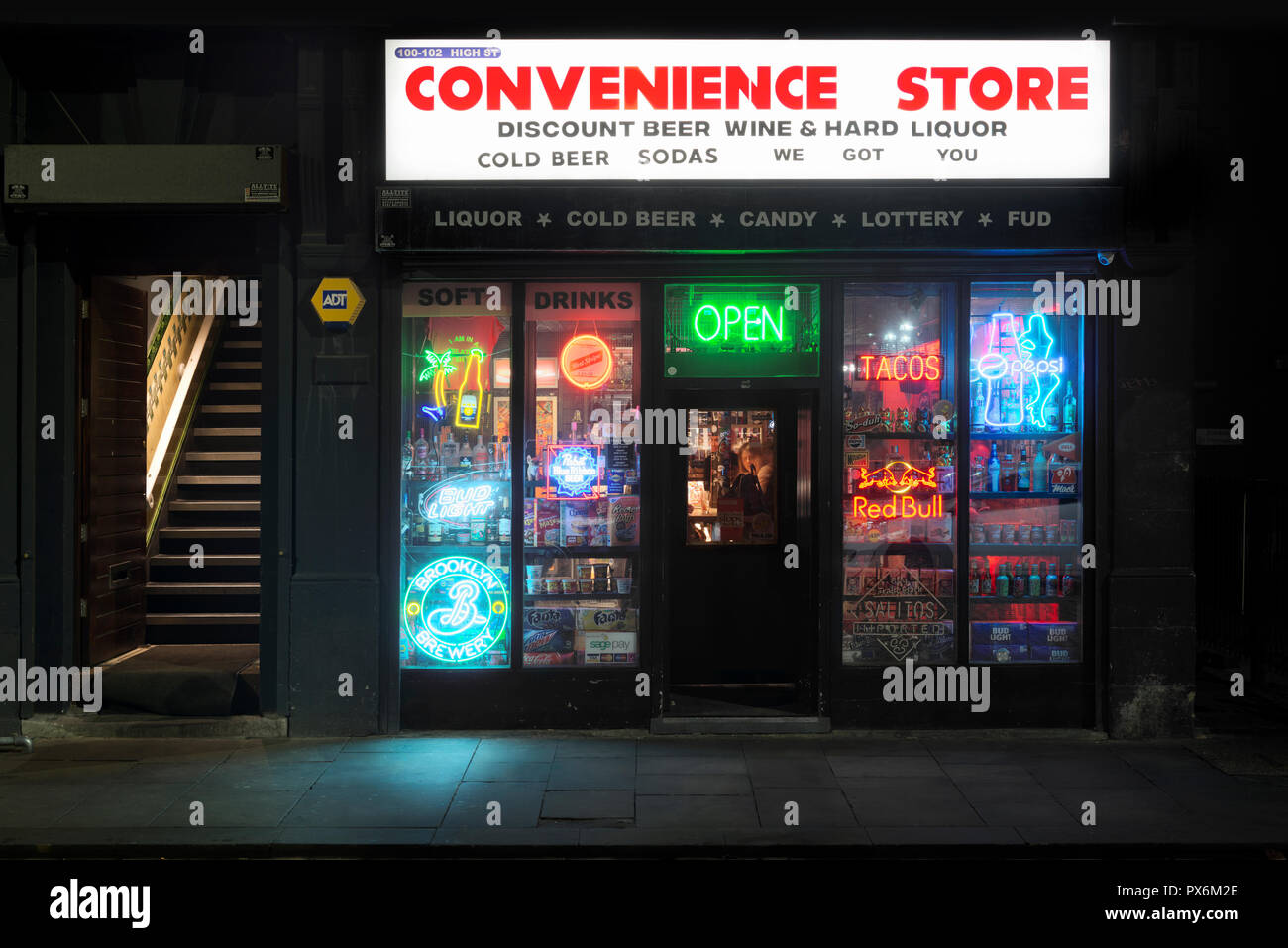 Die Convenience Store bar an der High Street in der nördlichen Viertel von Manchester, Großbritannien. Stockfoto