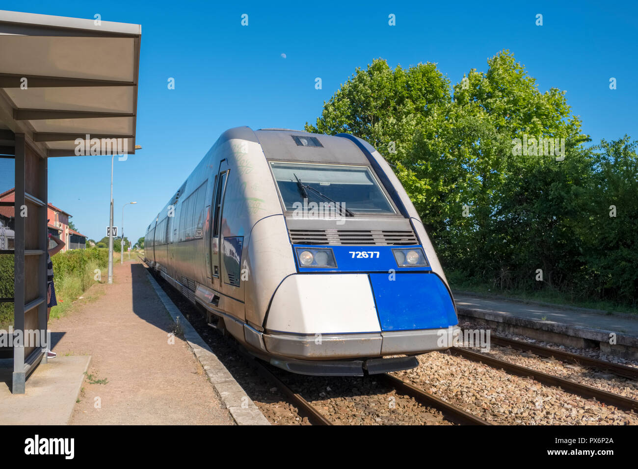 Im Bahnhof in Saint Emilion, Frankreich, Europa Stockfoto