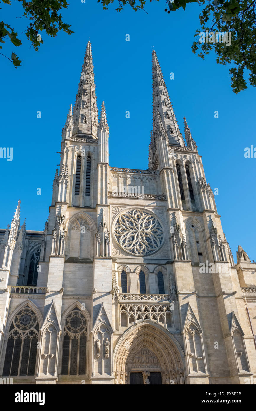Die Kathedrale Saint Andrew von Bordeaux, Bordeaux Kathedrale, Frankreich, Europa Stockfoto