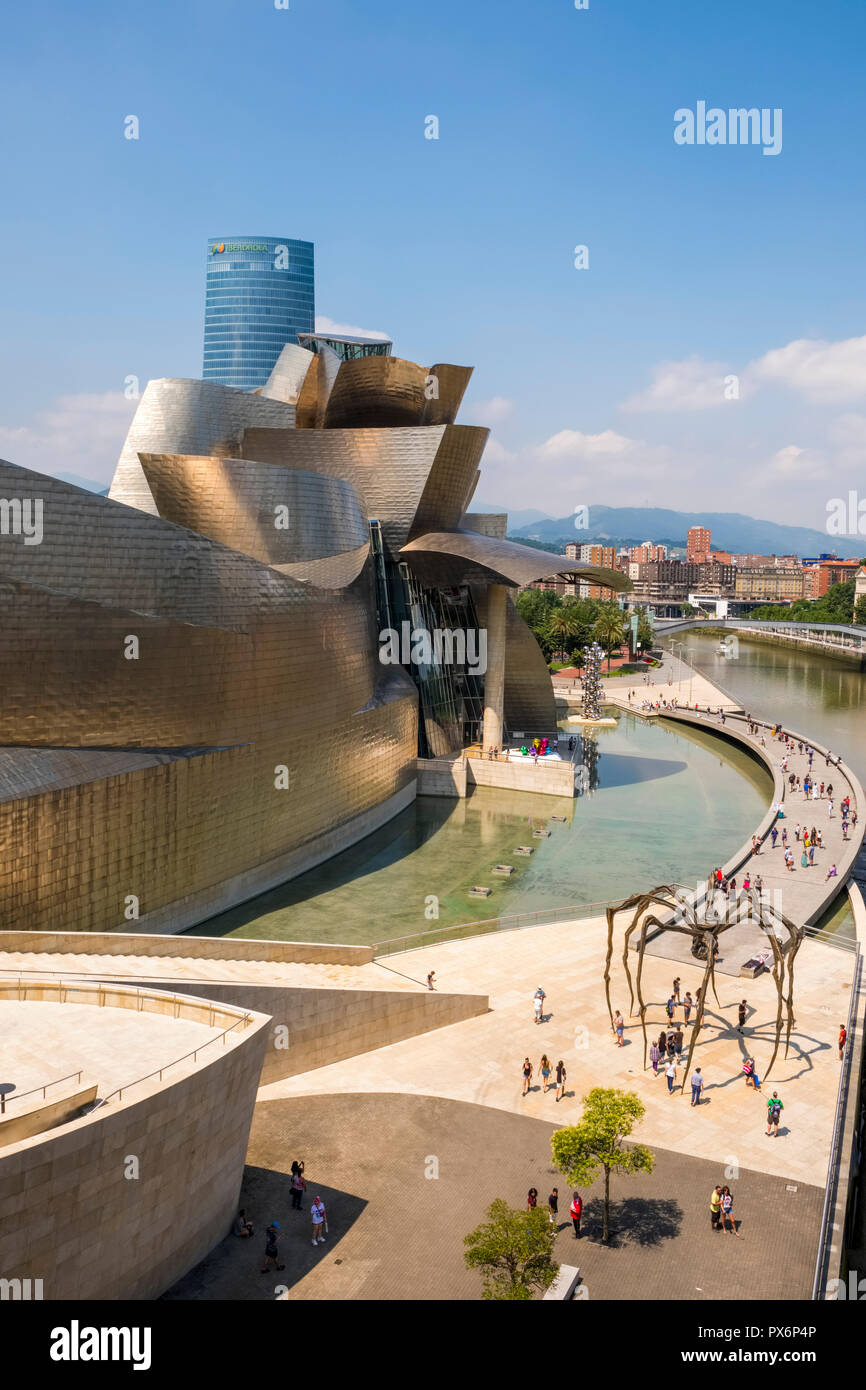 Das Guggenheim Museum und Spider Kunst, Bilbao, Spanien, Europa Stockfoto