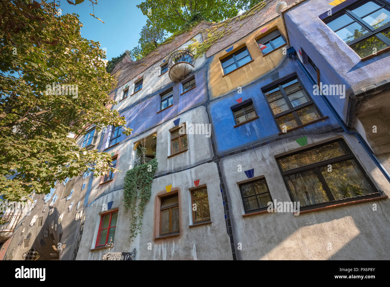 Hundertwasser-Haus, Wien, Österreich, Europa Stockfoto
