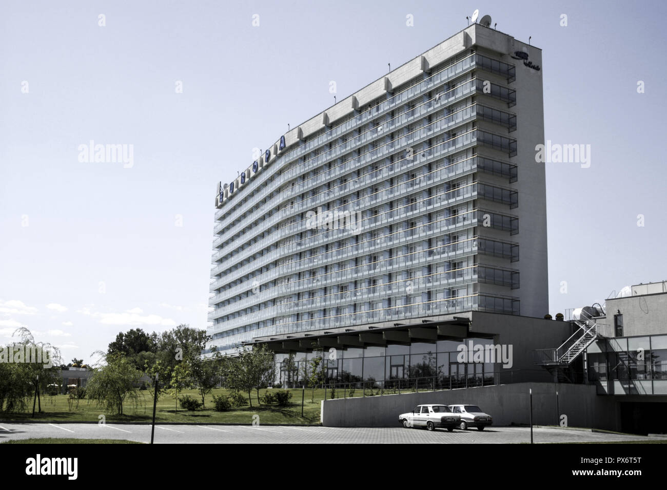 Küste des Schwarzen Meeres, Tourist Resort Eforie Nord, Hotel Europa, Rumänien, Eforie Nord Stockfoto