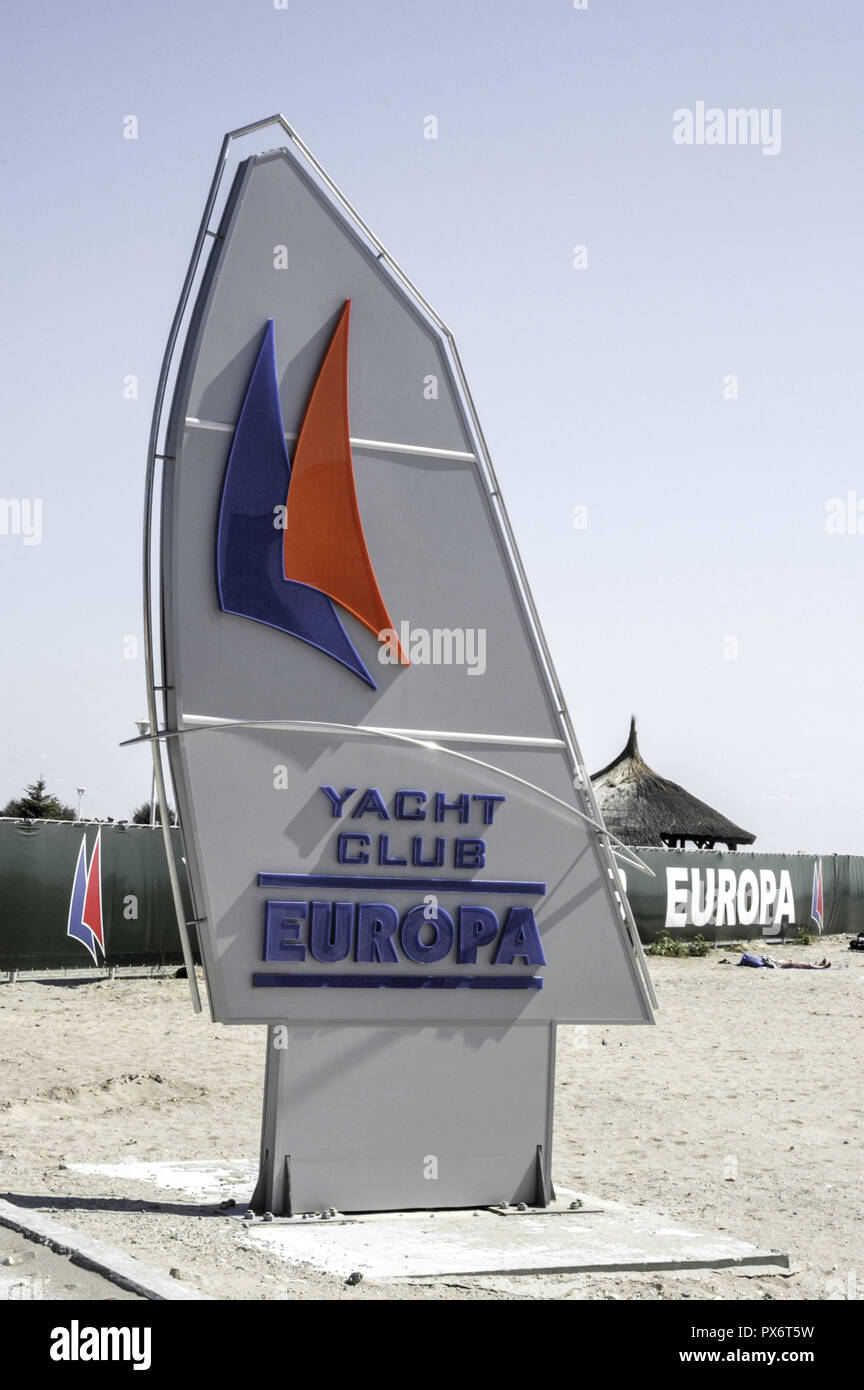 Küste des Schwarzen Meeres, Tourist Resort Eforie Nord, Yacht Club Europa, Rumänien, Eforie Nord Stockfoto