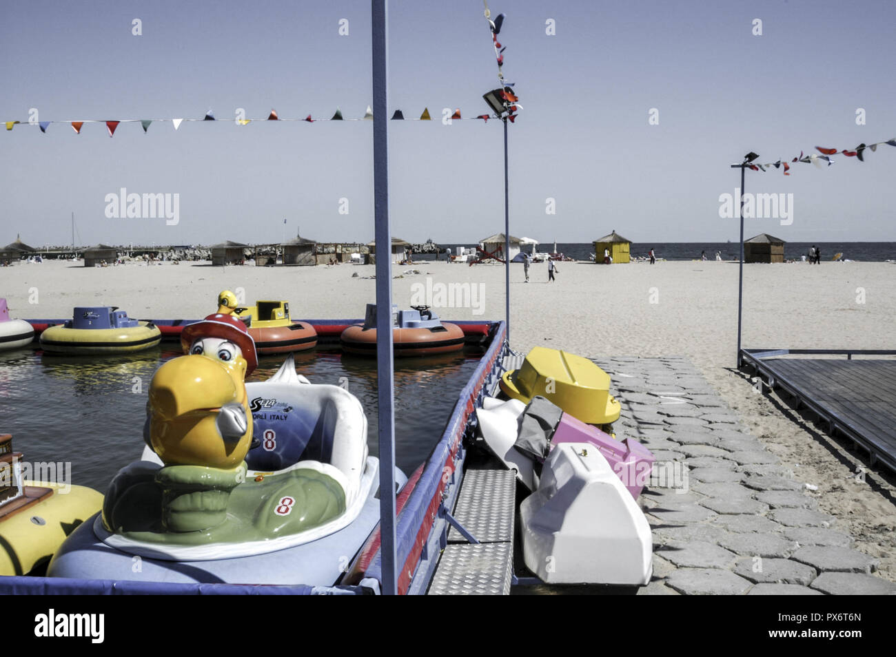 Küste des Schwarzen Meeres, Tourist Resort Eforie Nord, Eforie Nord Rumänien Stockfoto