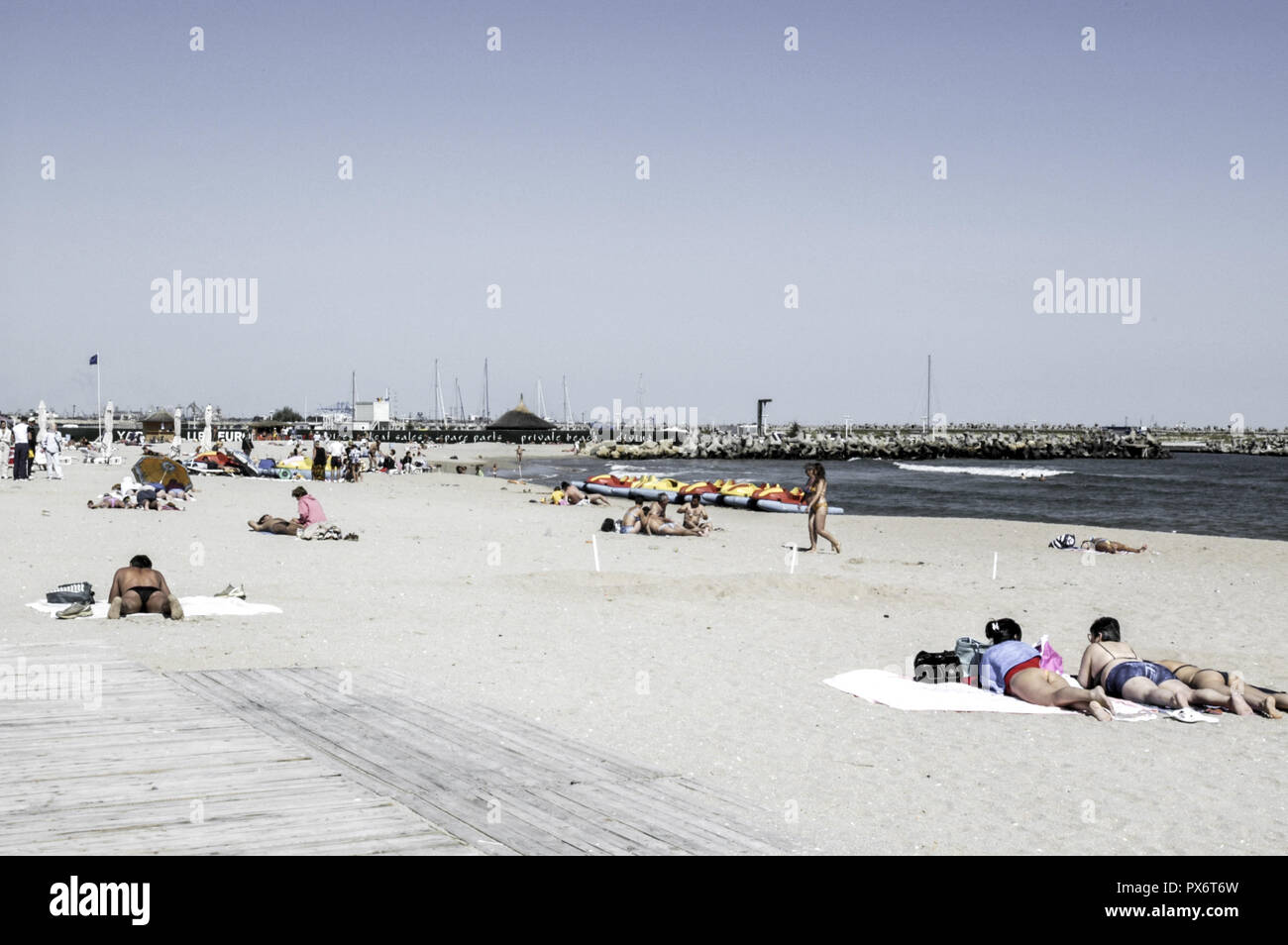 Küste des Schwarzen Meeres, Tourist Resort Eforie Nord, Eforie Nord Rumänien Stockfoto
