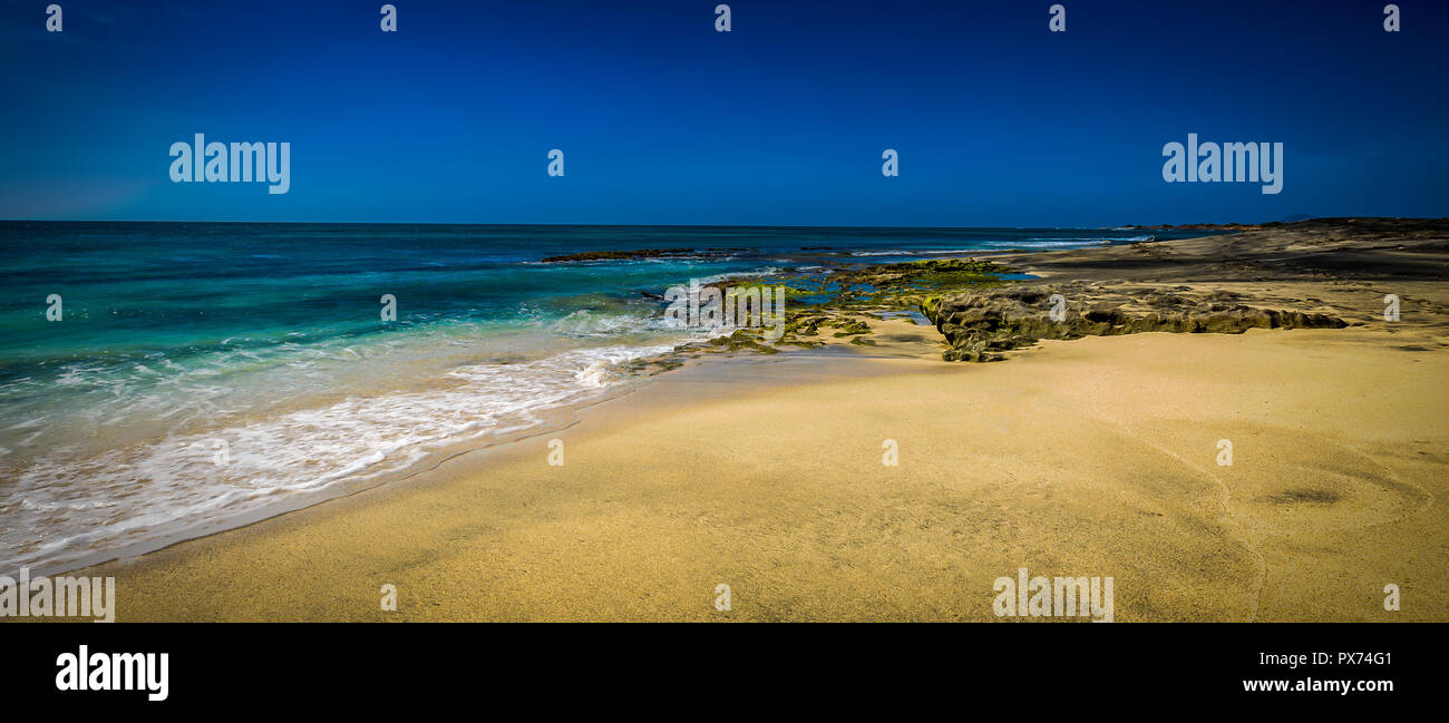 Schöne afrikanische Strand am Kap Verde Stockfoto