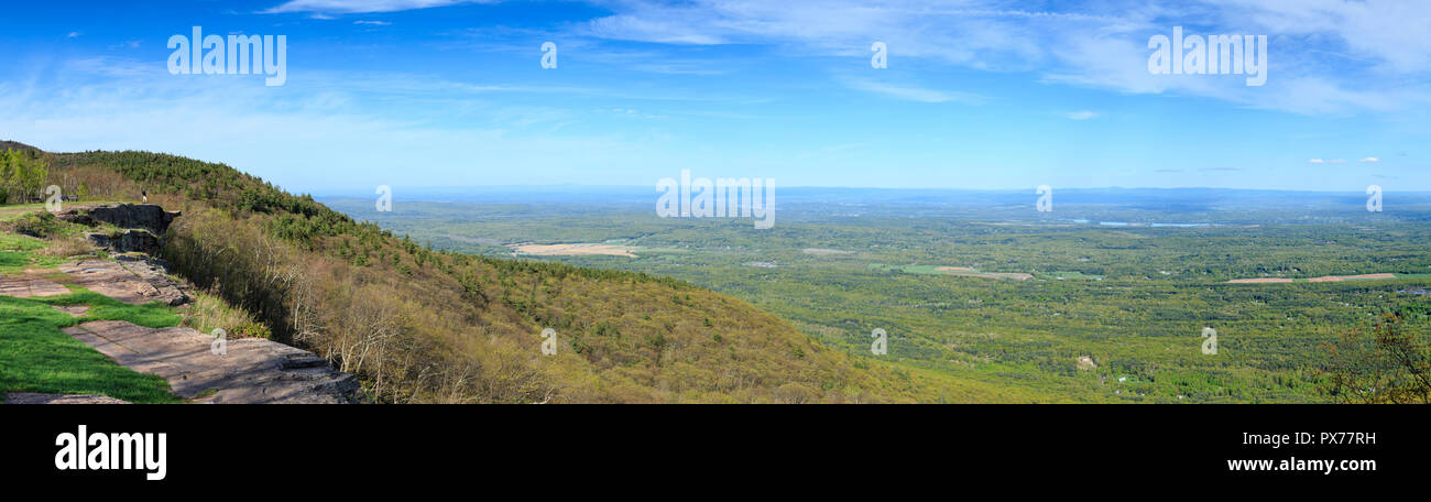 Website der Historischen Catskill Mountain House mit Blick über New York Landschaft, in der Nähe von Tannersville, New York, USA Stockfoto