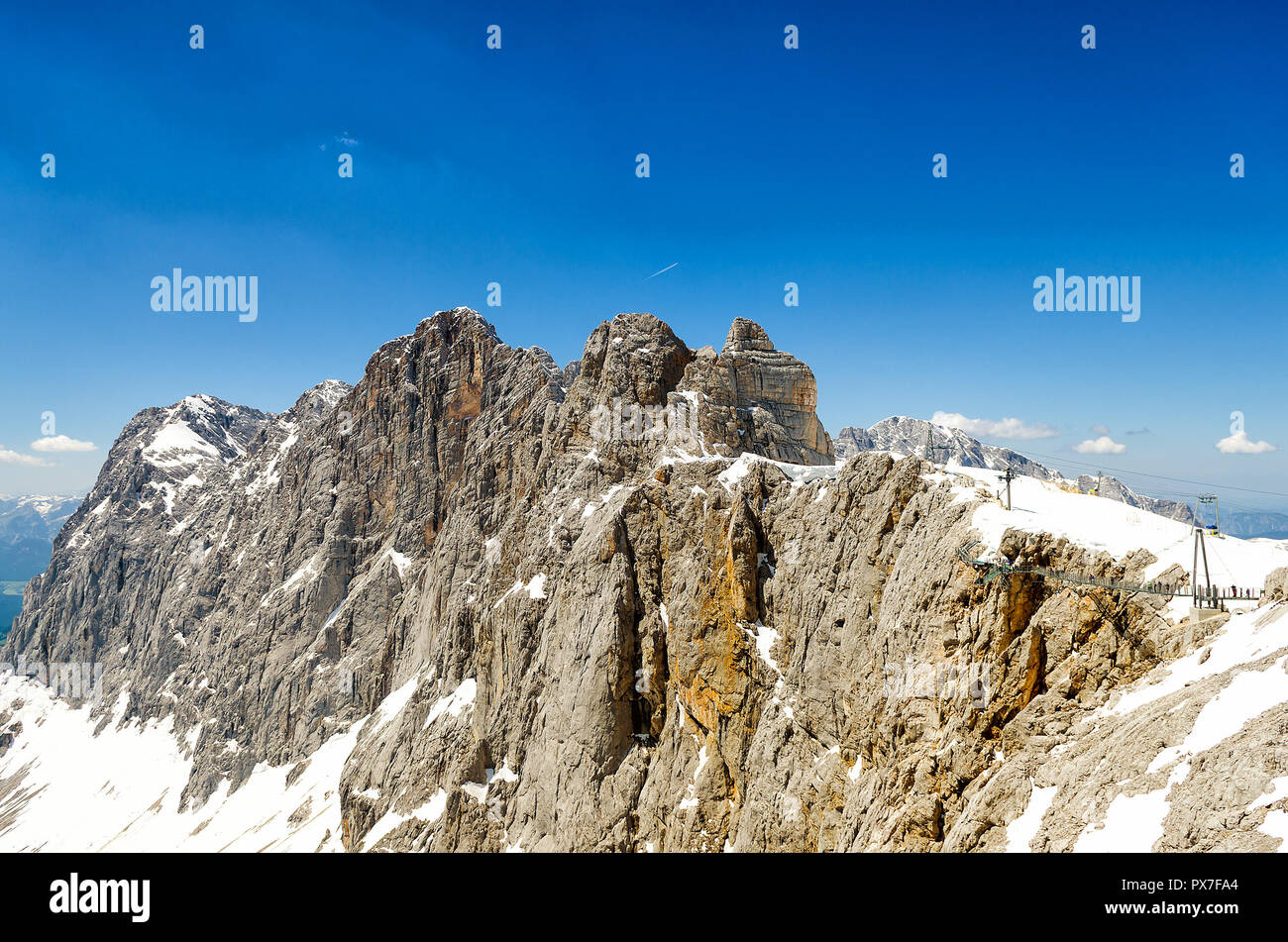 Dachsteinmassiv in Alpen, Österreich Stockfoto