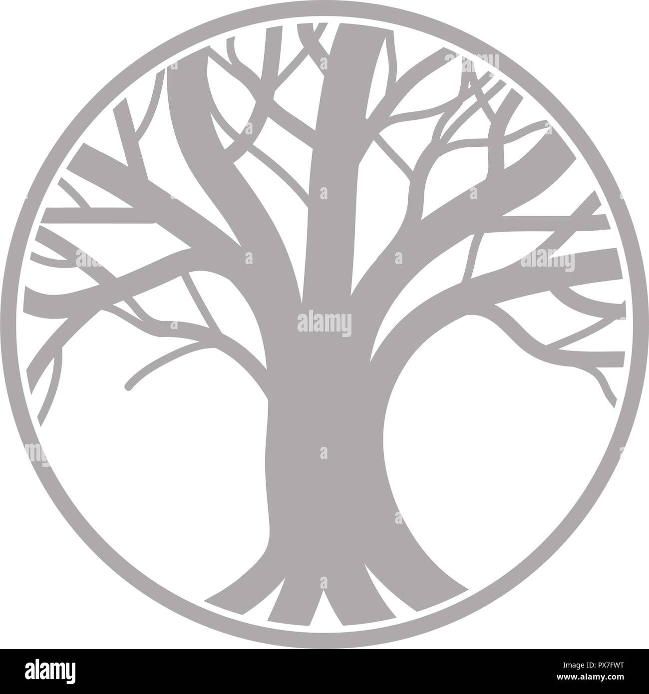 Baum Des Lebens Symbol Logo Stock Vektorgrafik Alamy