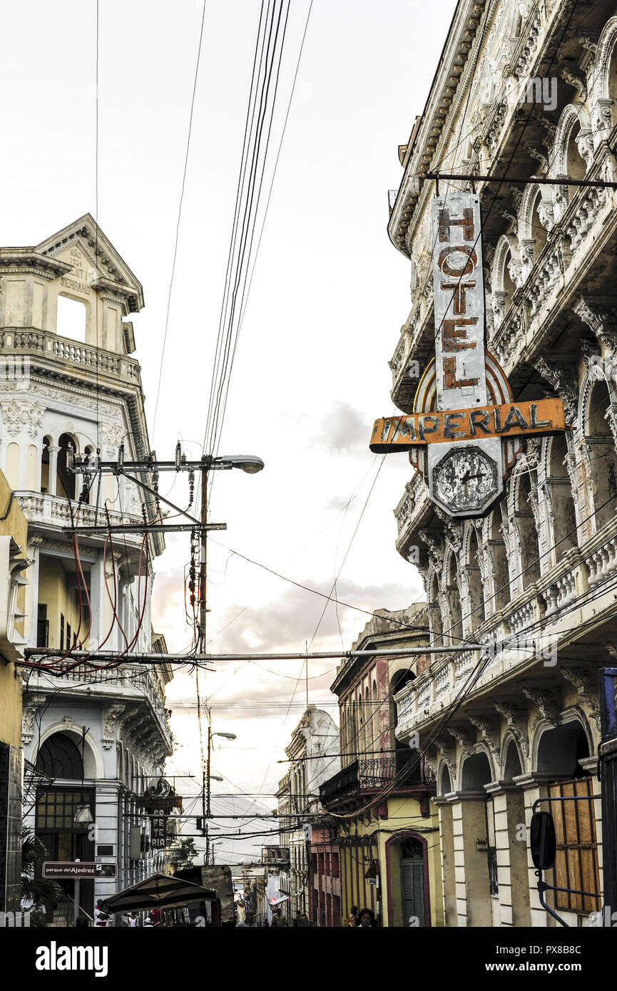 Kuba, Santiago De Cuba, Zentrum Stockfoto