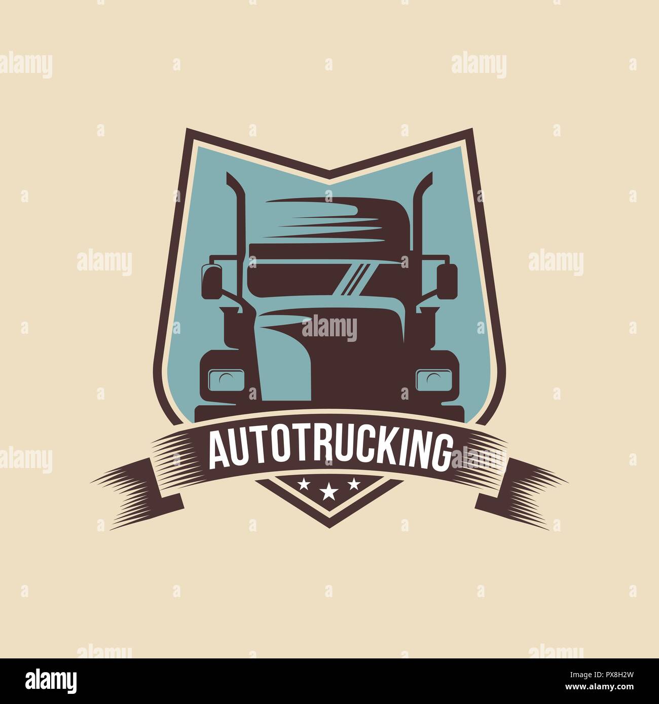 Eine Vorlage der Lkw-Logo, Fracht, Versand, Logistik Stock Vektor