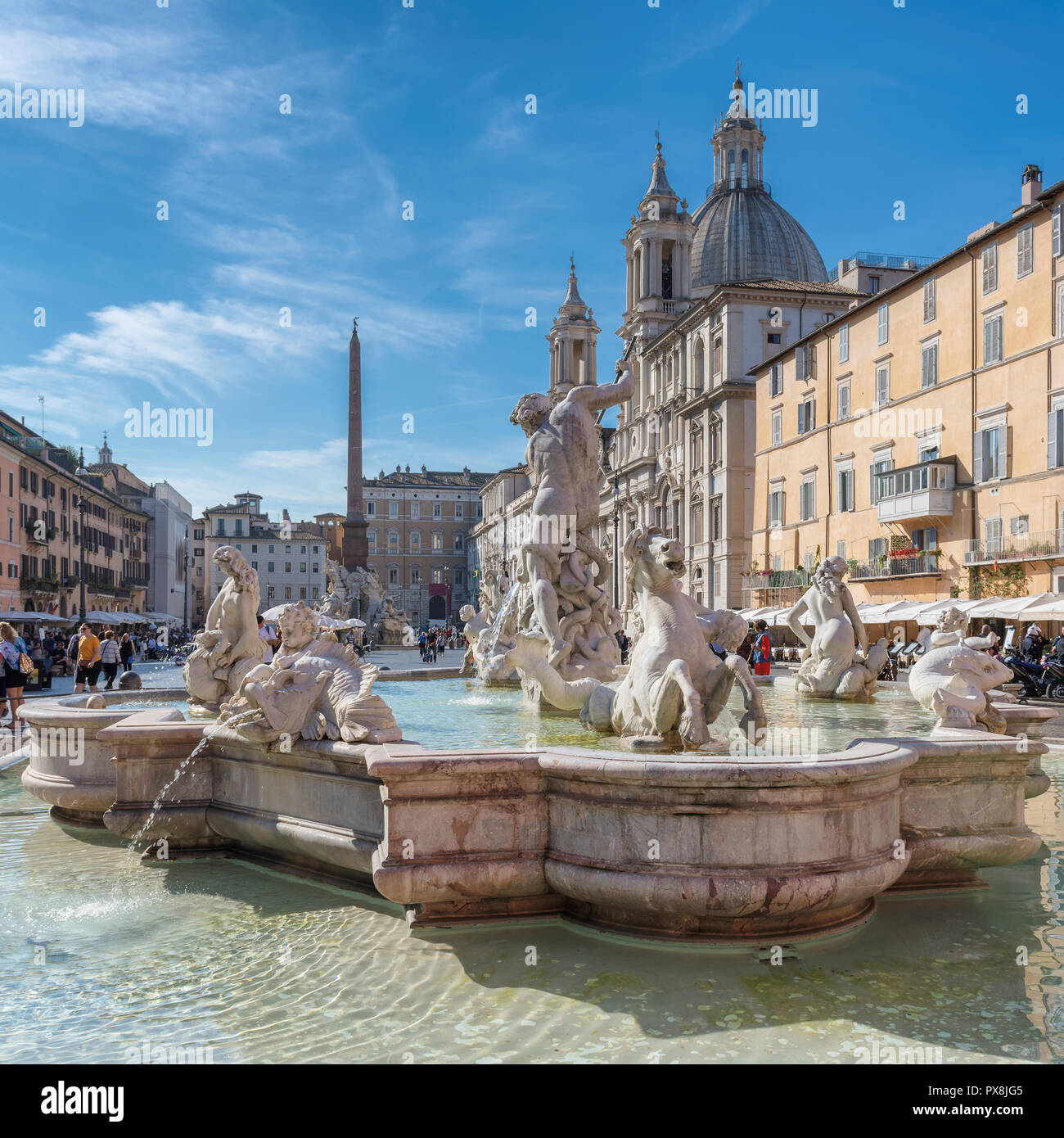 Piazza Navona in Rom Stockfoto