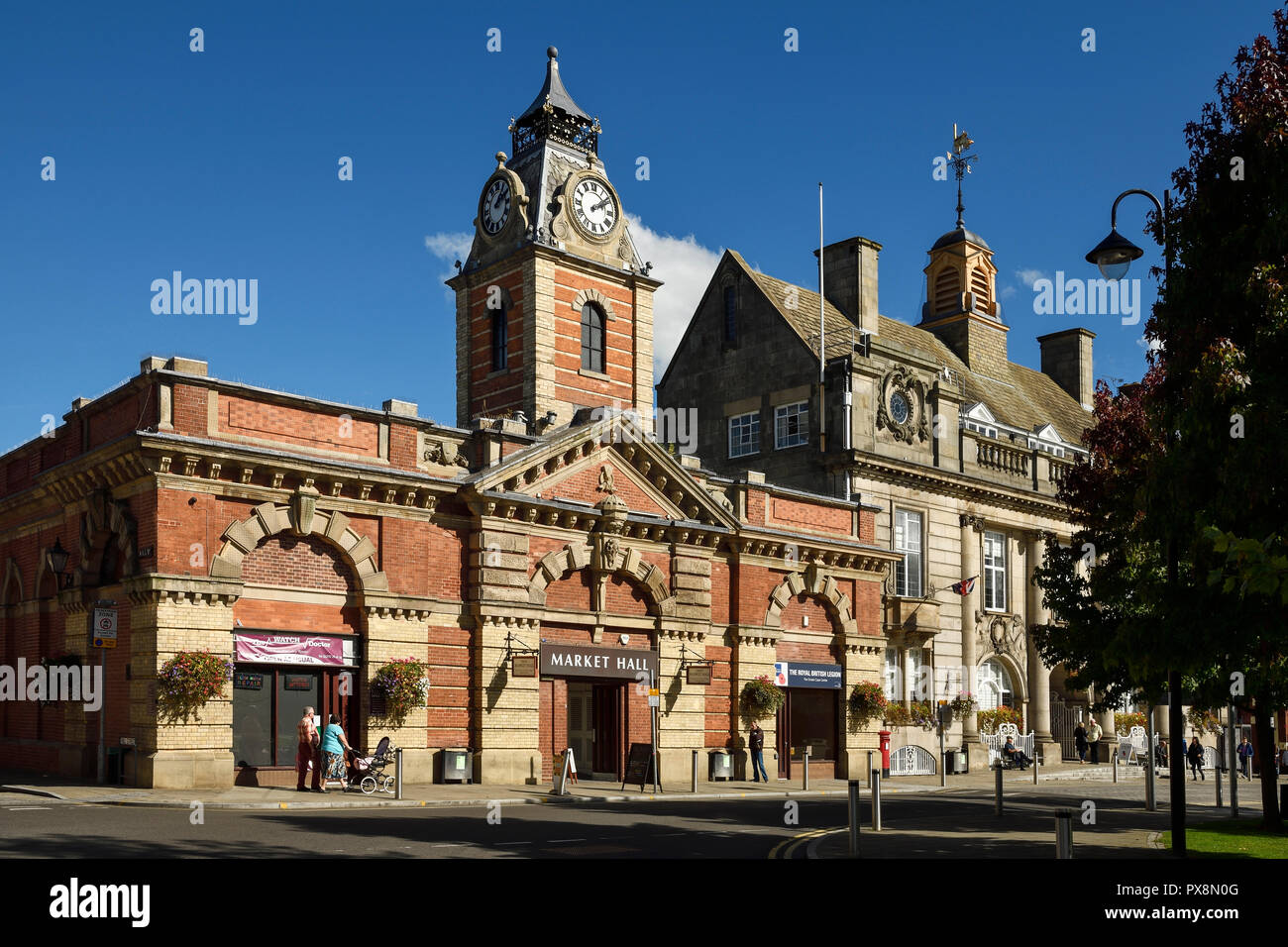 Die Halle Gebäude auf Earle Street im Stadtzentrum von Crewe UK Stockfoto