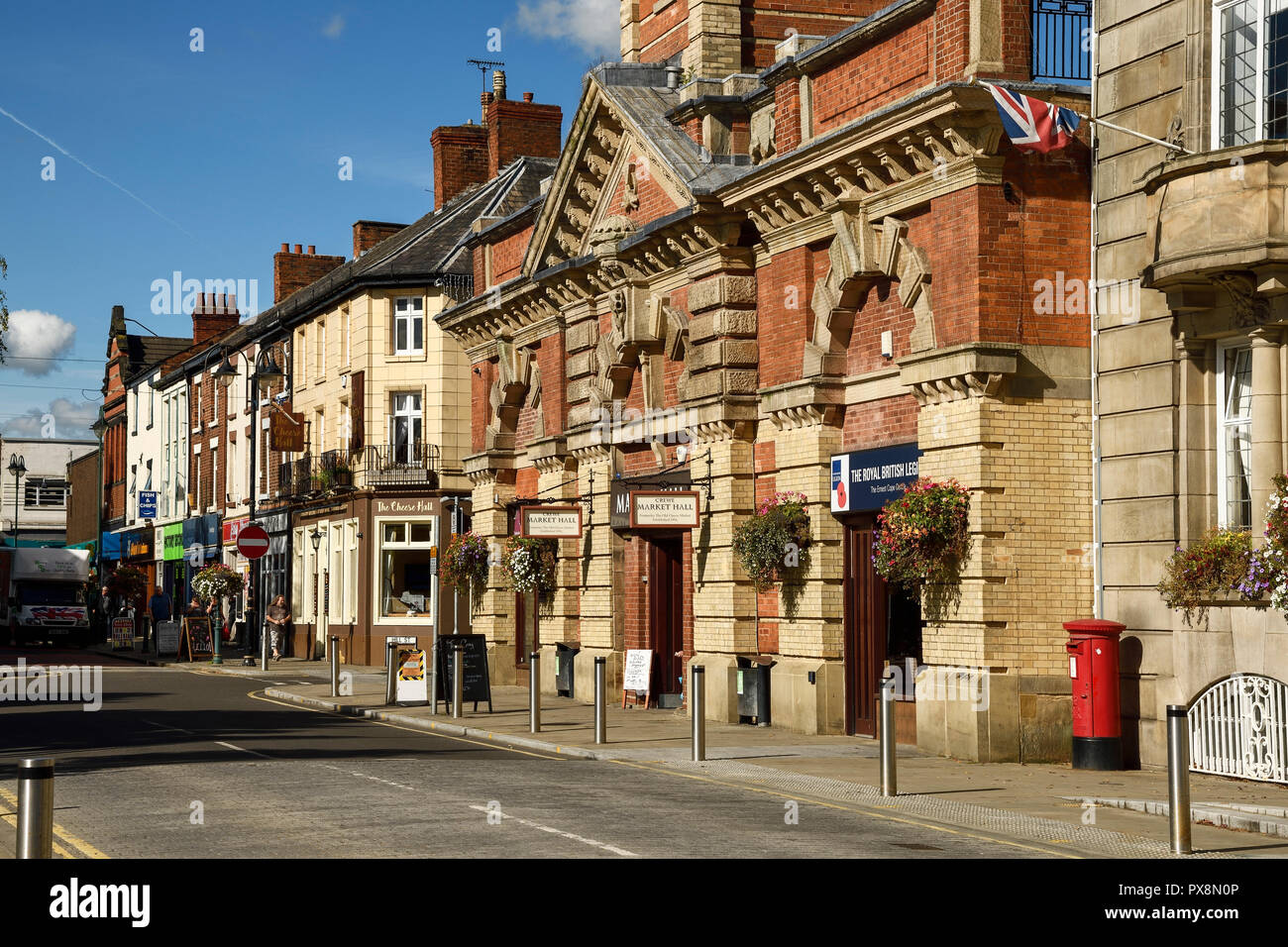 Die Halle Gebäude auf Earle Street im Stadtzentrum von Crewe UK Stockfoto