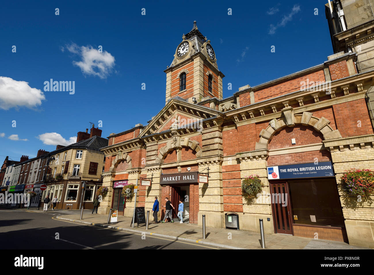 Die Halle Gebäude auf Earle Street im Stadtzentrum von Crewe UK Stockfoto