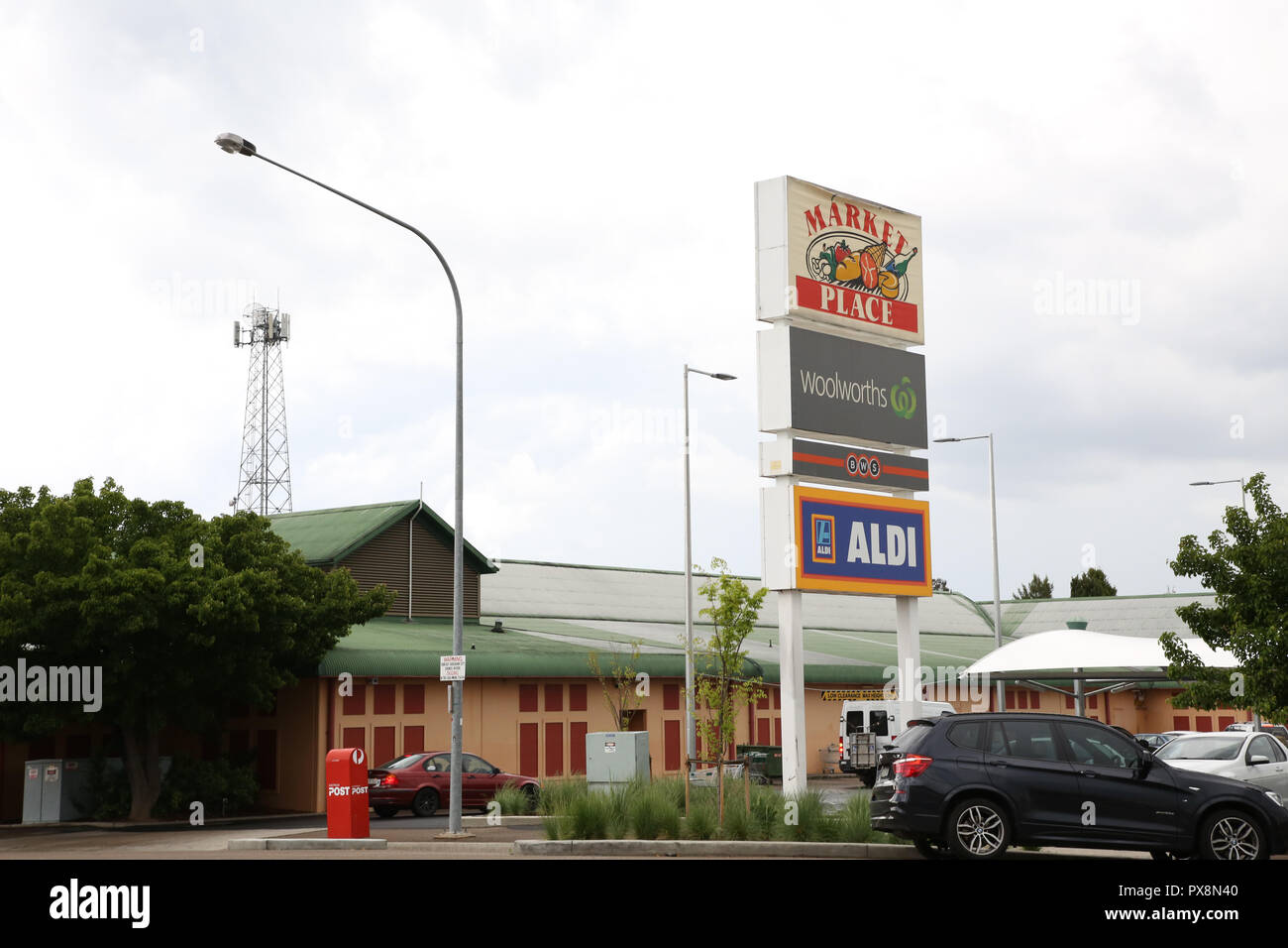 Marktplatz, Verner Straße, Goulburn, NSW. Stockfoto