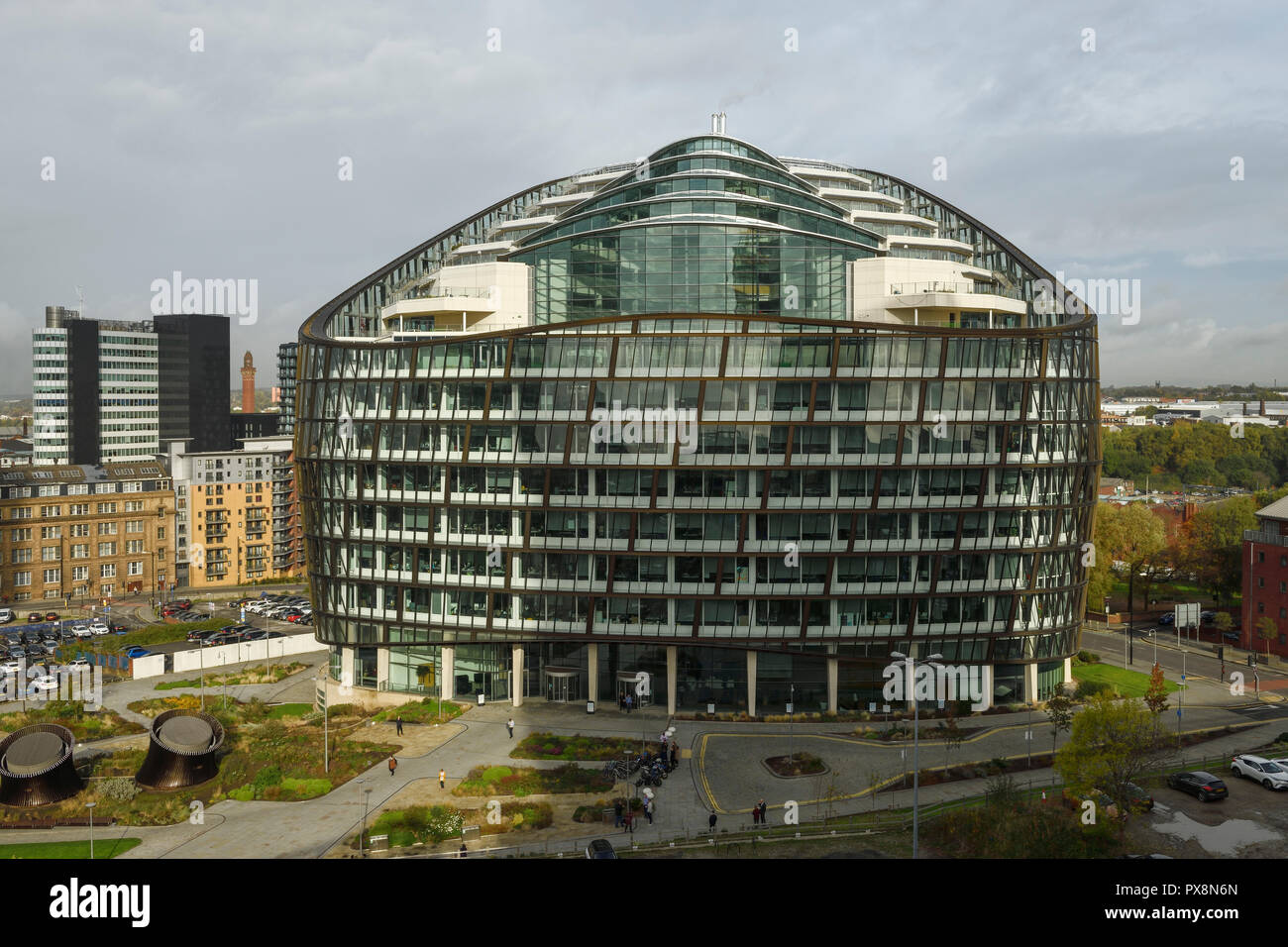 Die kooperative Gruppe Hauptsitz am 1 Engel Square Manchester Stockfoto