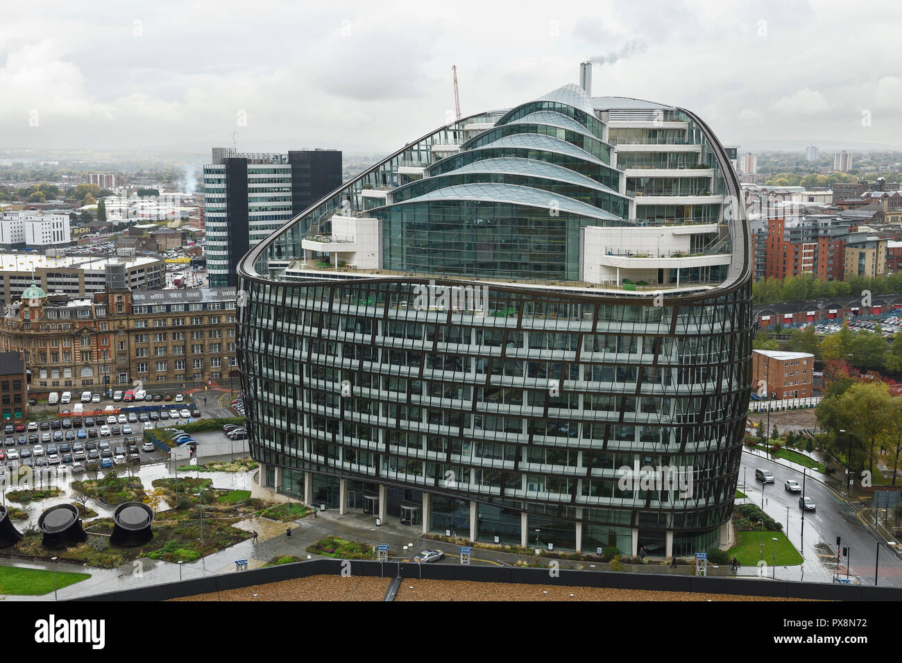 Die kooperative Gruppe Hauptsitz am 1 Engel Square Manchester Stockfoto