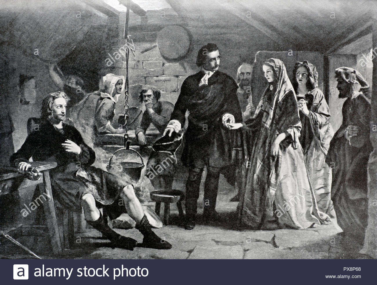 Flora Macdonald, 1722-1790, Einführung in die Bonnie Prince Charlie, 1720 - 1788, im Juni 1746 auf der Insel South Uist Schottland, Illustration von 1922 Stockfoto