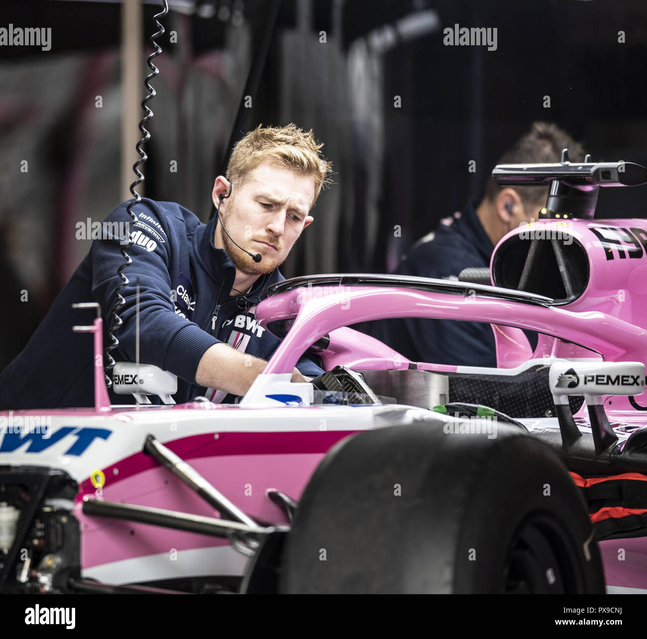 Austin, Texas, USA. Okt, 2018 20. Racing Point Force India F1 Team Pit Praxis Credits: Hoss McBain/ZUMA Draht/Alamy leben Nachrichten Stockfoto